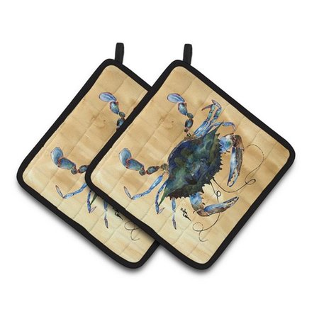 CAROLINES TREASURES Crab Pair of Pot Holders, 7.5 x 3 x 7.5 in. 8159PTHD
